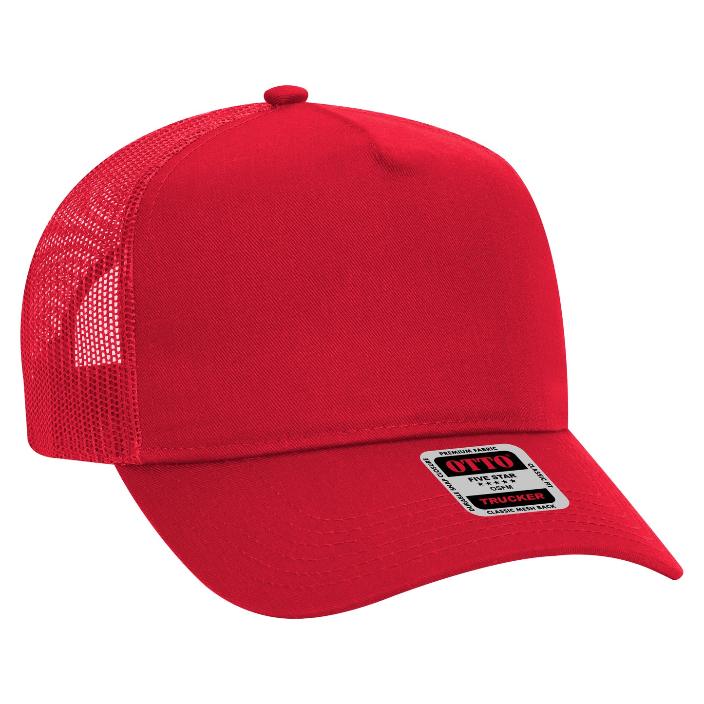 OTTO CAP 5 Panel Mid Profile Mesh Back Trucker Hat