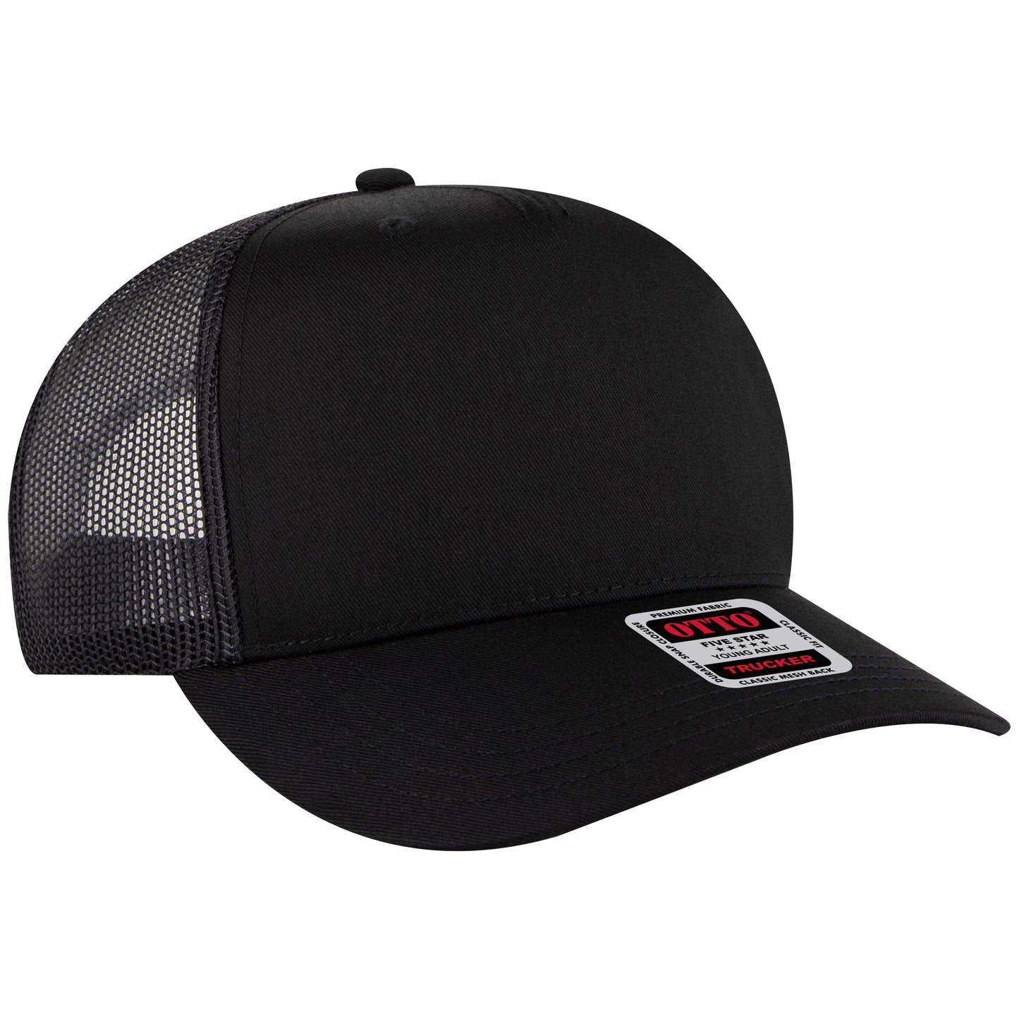OTTO CAP 5 Panel Mid Profile Mesh Back Trucker Hat