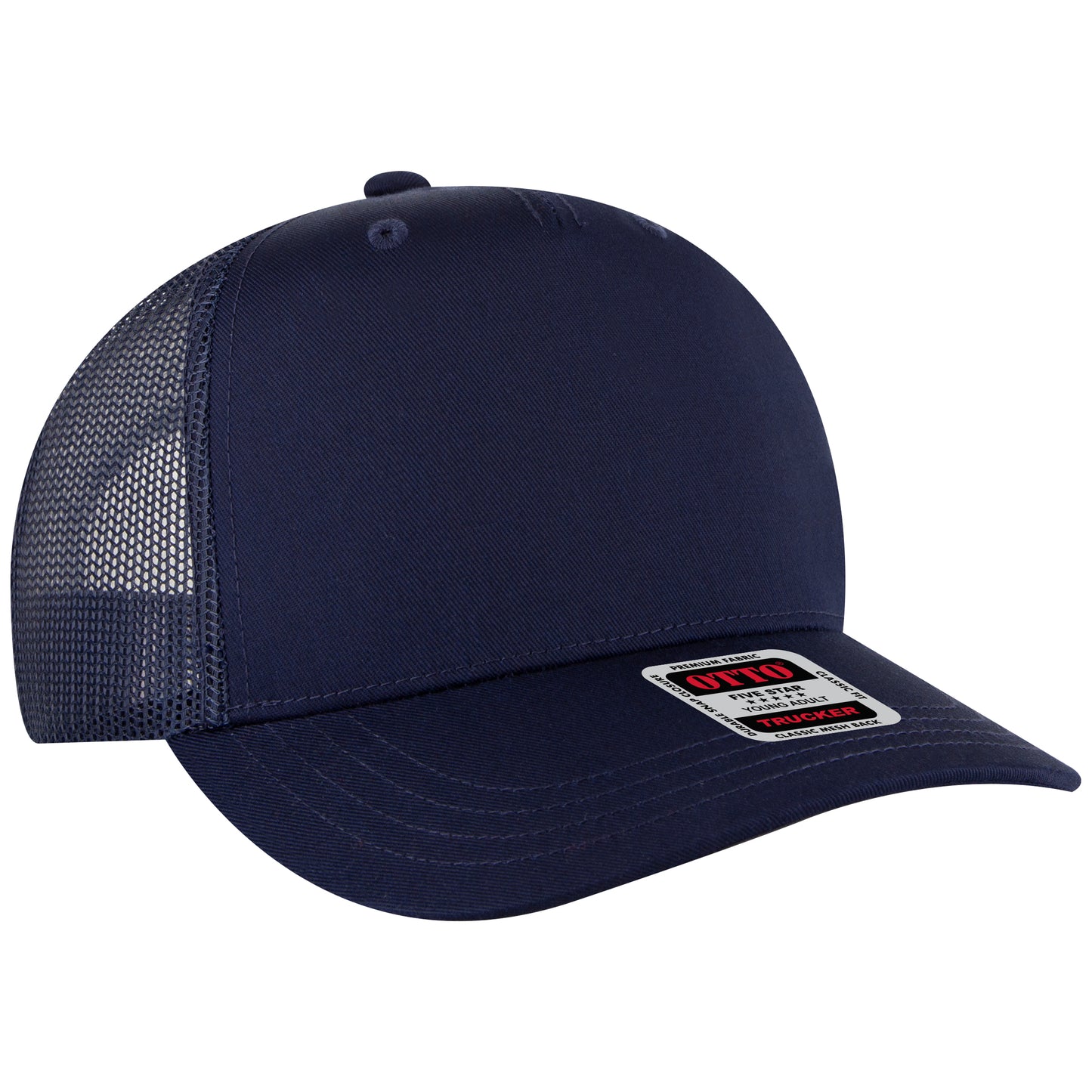 OTTO CAP 5 Panel Mid Profile Mesh Back Trucker Hat