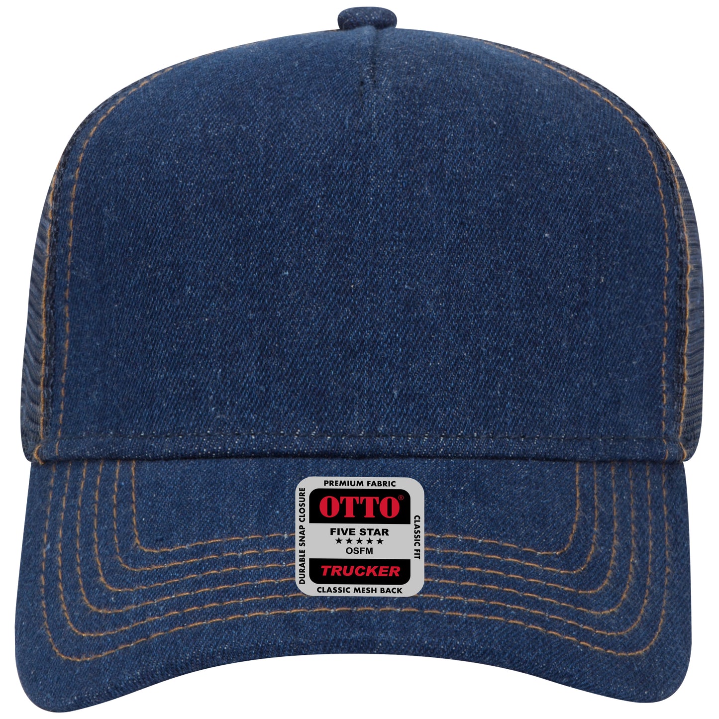 OTTO CAP 5 Panel Mid Profile Mesh Back Trucker Hat