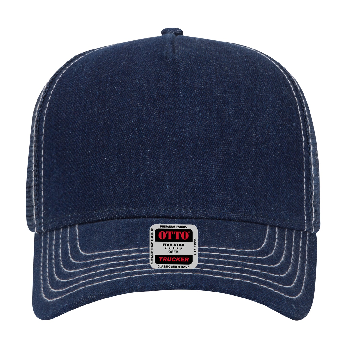 OTTO CAP 5 Panel Mid Profile Mesh Back Trucker Hat