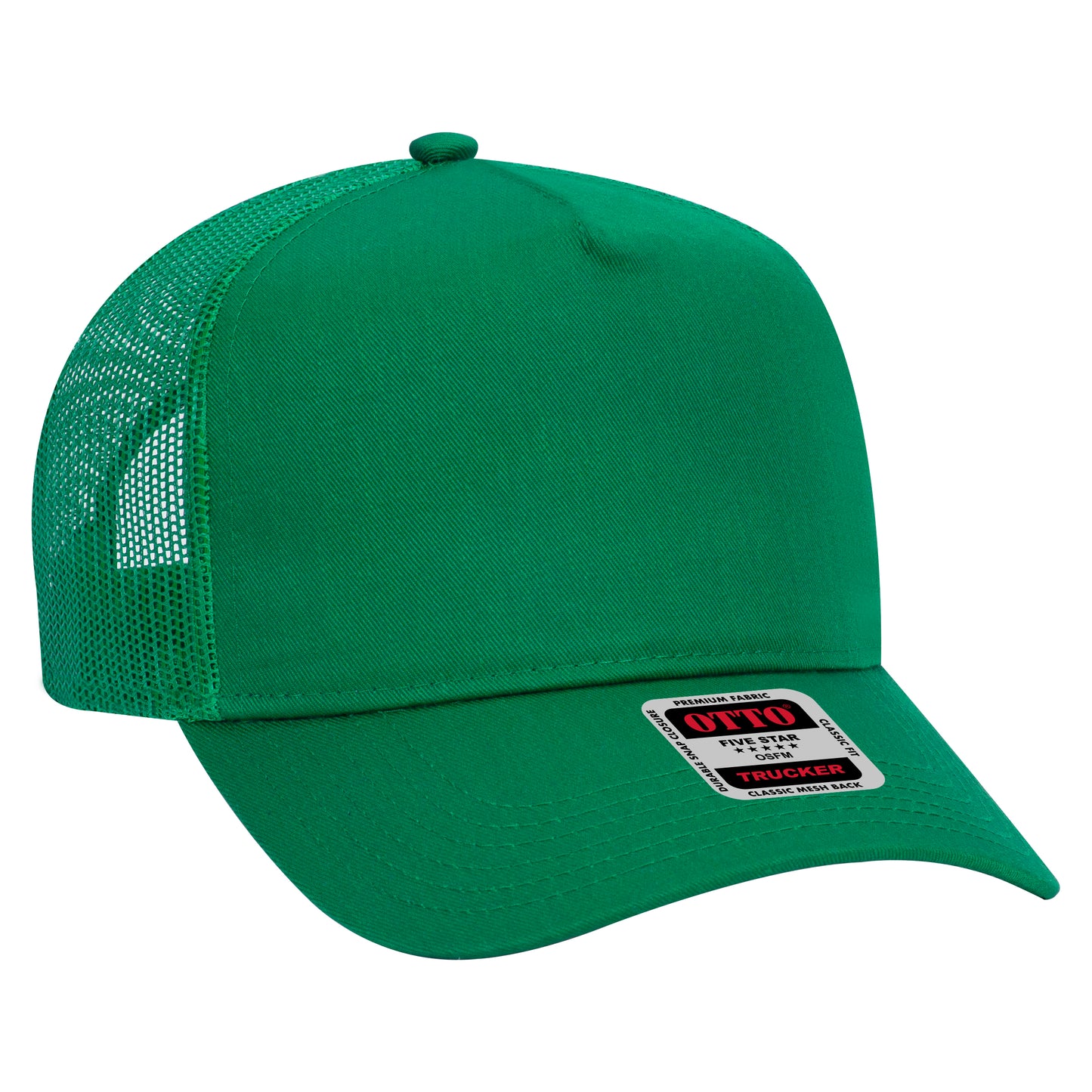 OTTO CAP 5 Panel Mid Profile Mesh Back Trucker Hat