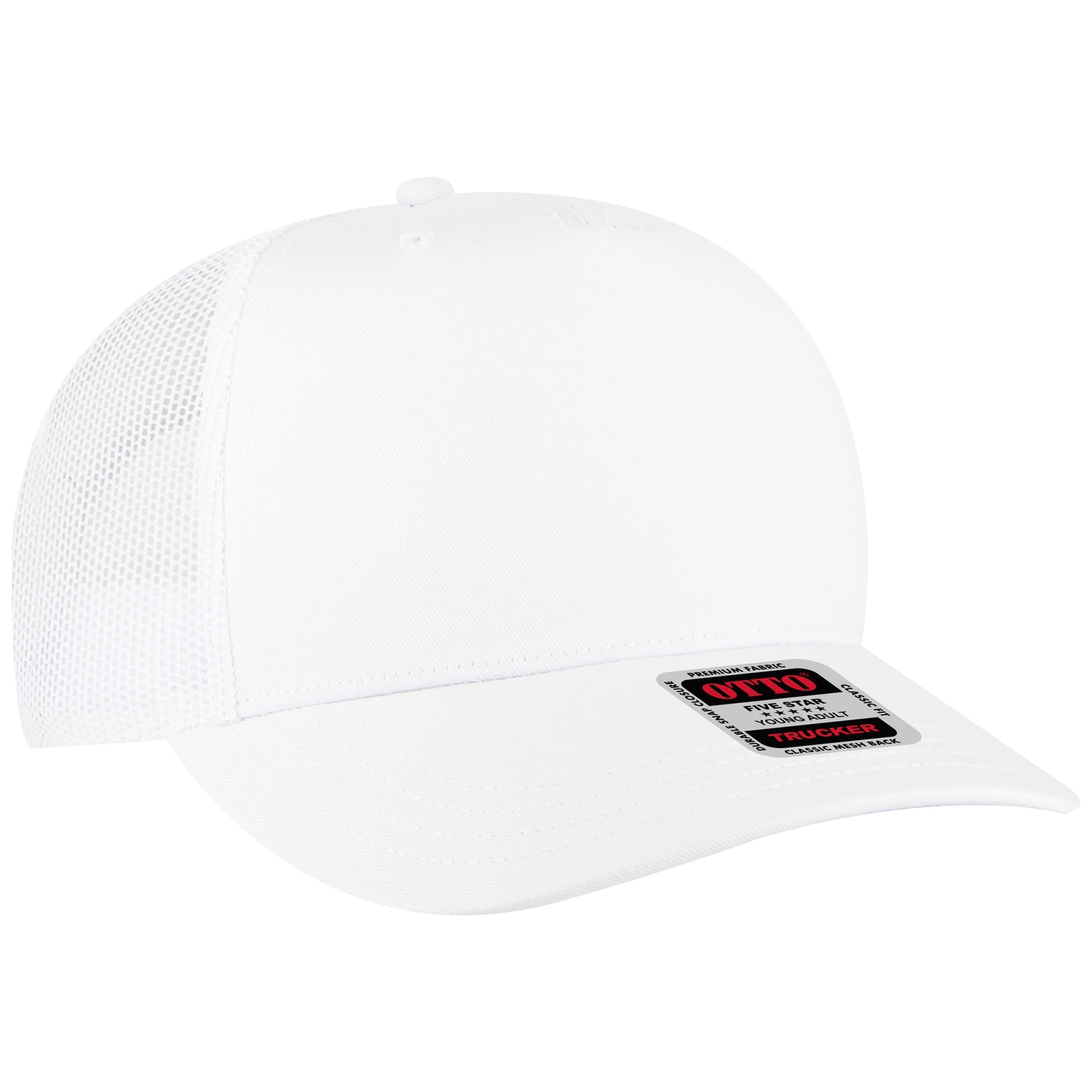 OTTO CAP 5 Panel Mid Profile Mesh Back Trucker Hat