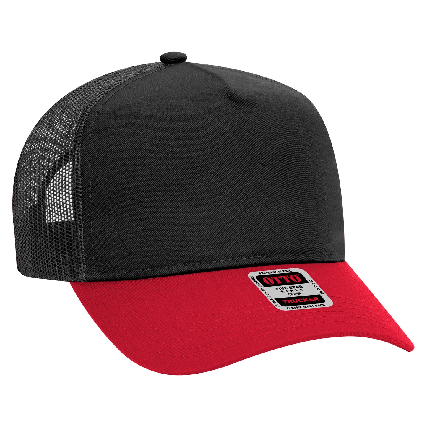 OTTO CAP 5 Panel Mid Profile Mesh Back Trucker Hat