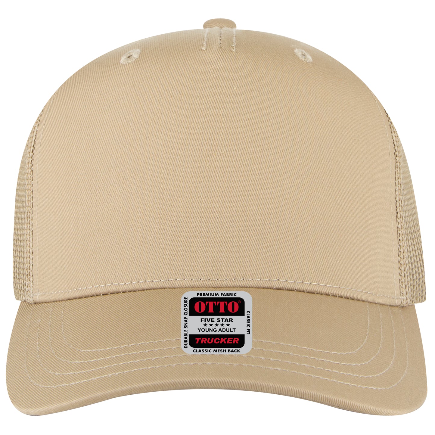 OTTO CAP 5 Panel Mid Profile Mesh Back Trucker Hat