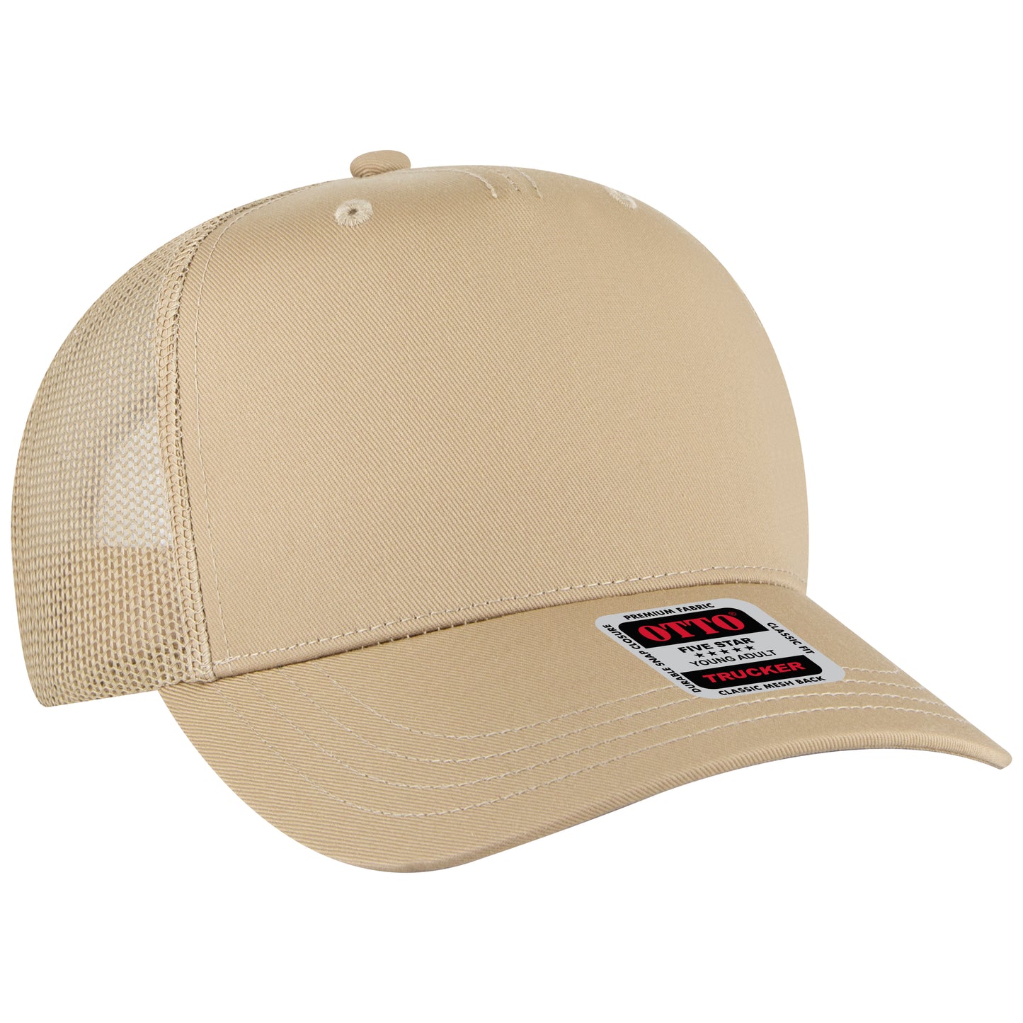 OTTO CAP 5 Panel Mid Profile Mesh Back Trucker Hat