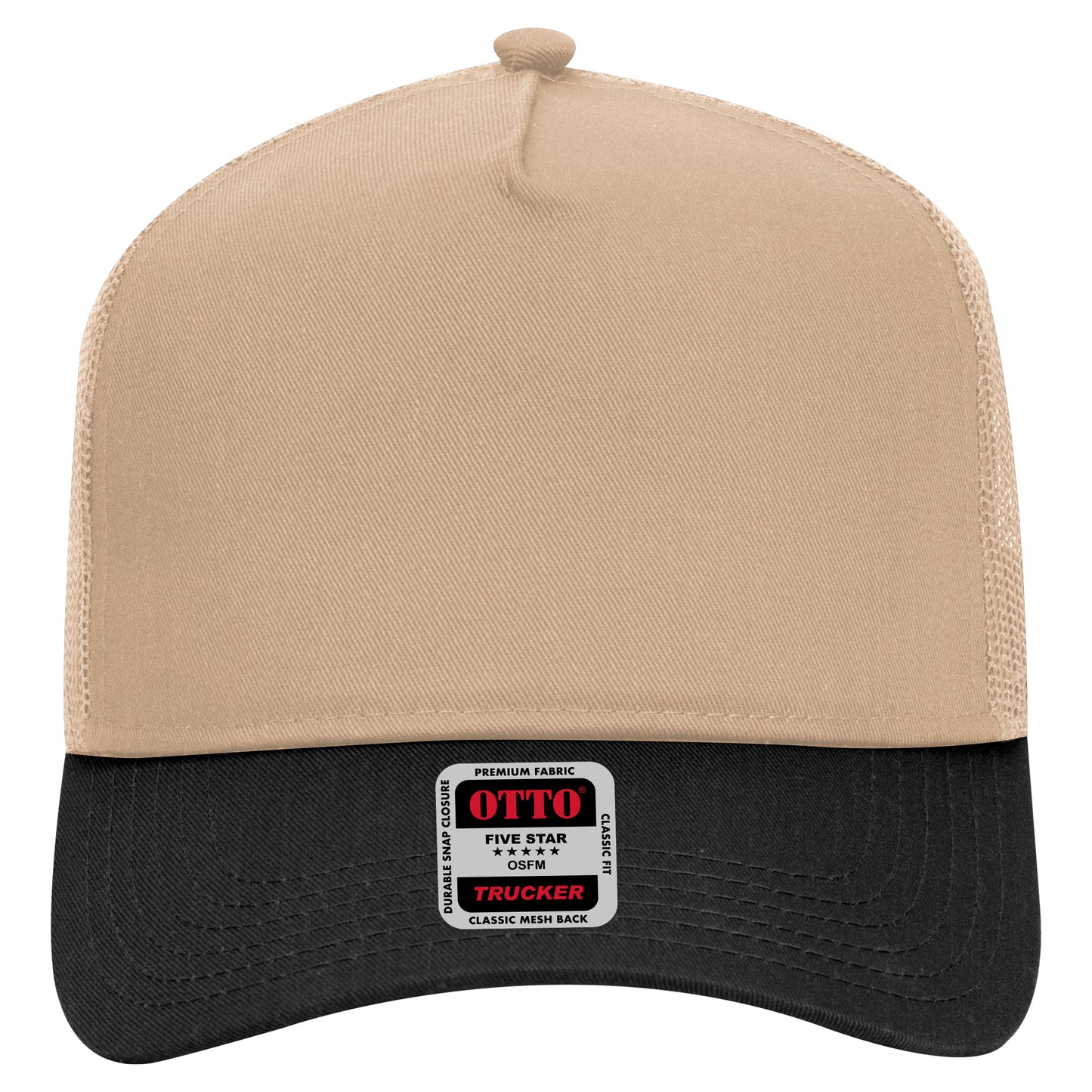 OTTO CAP 5 Panel Mid Profile Mesh Back Trucker Hat