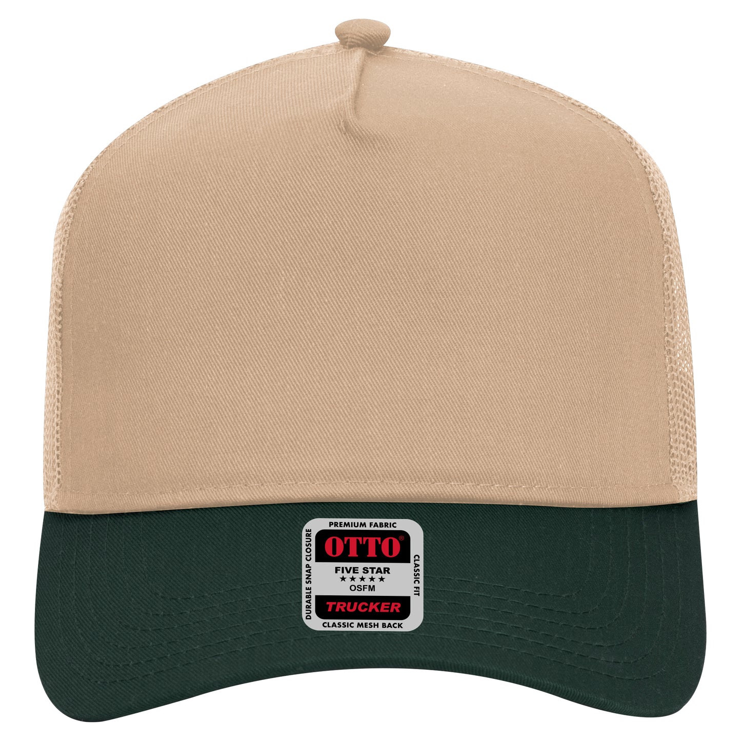 OTTO CAP 5 Panel Mid Profile Mesh Back Trucker Hat