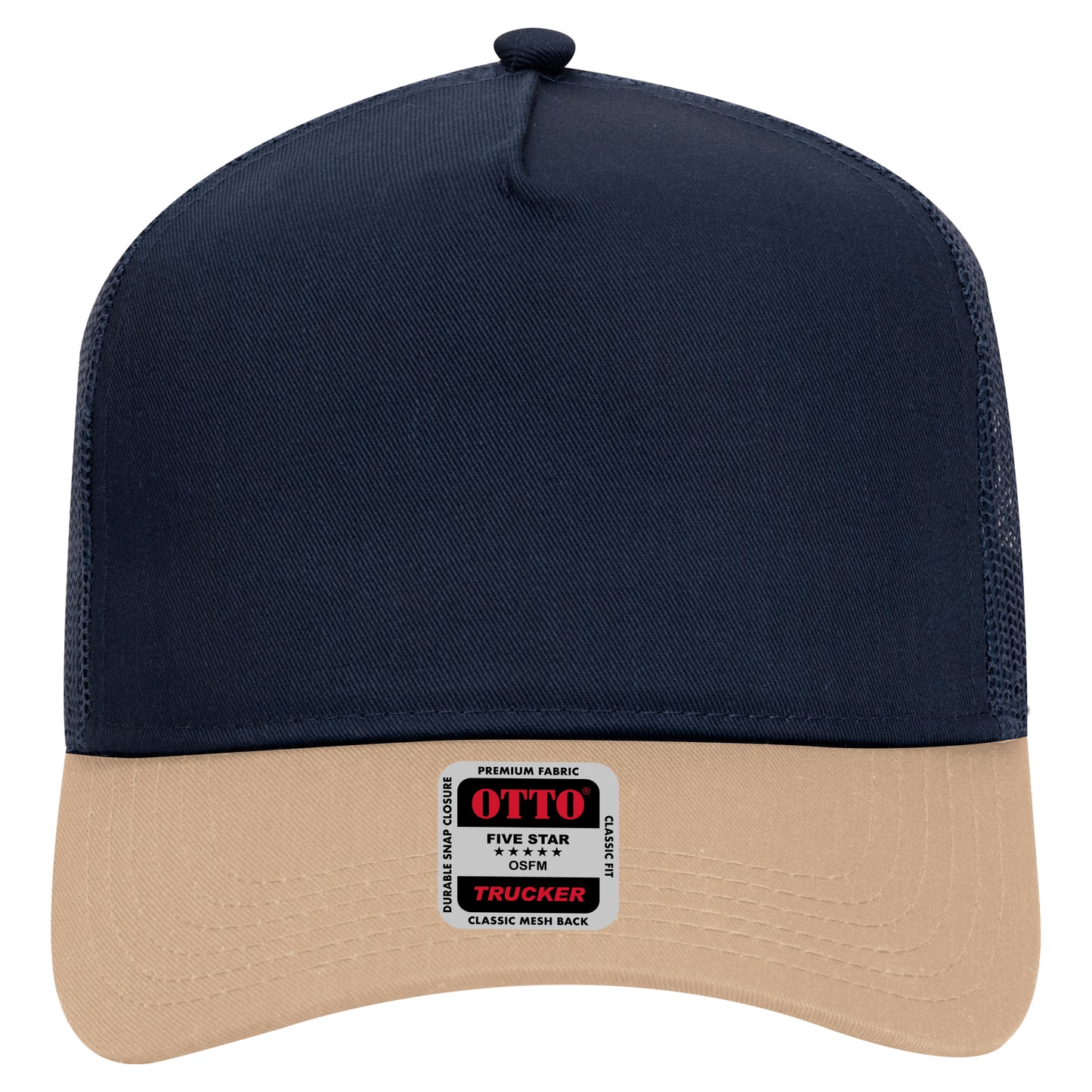 OTTO CAP 5 Panel Mid Profile Mesh Back Trucker Hat