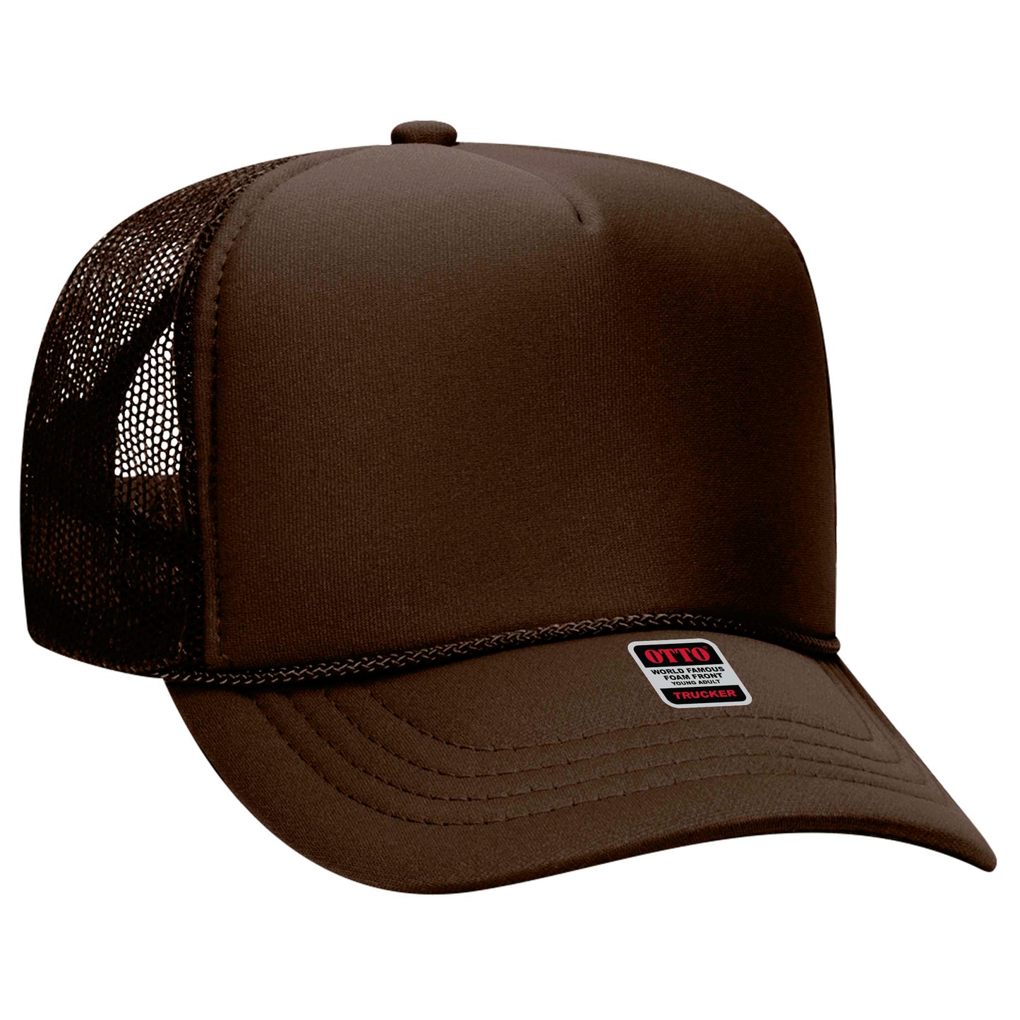 OTTO CAP 5 Panel High Crown Mesh Back Trucker Hat