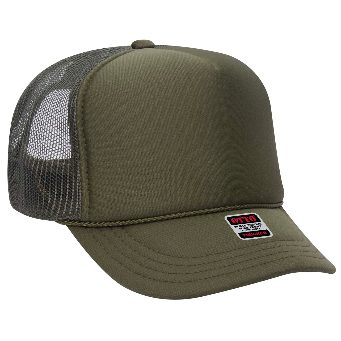 OTTO CAP 5 Panel High Crown Mesh Back Trucker Hat