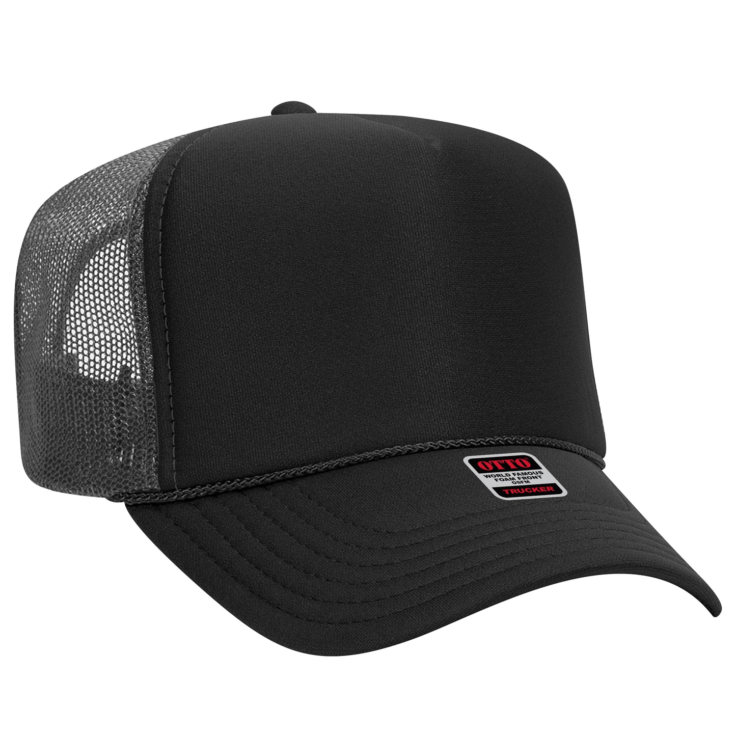 OTTO CAP 5 Panel High Crown Mesh Back Trucker Hat