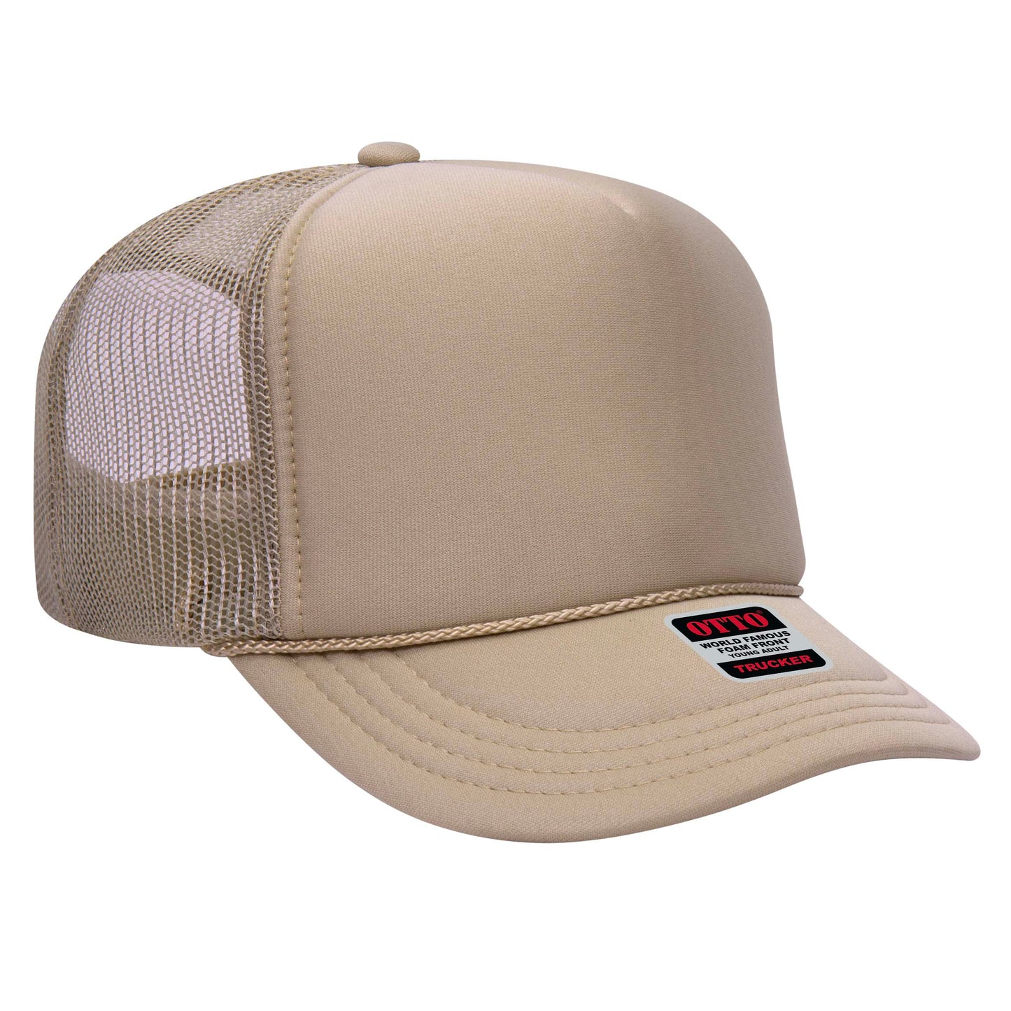 OTTO CAP 5 Panel High Crown Mesh Back Trucker Hat