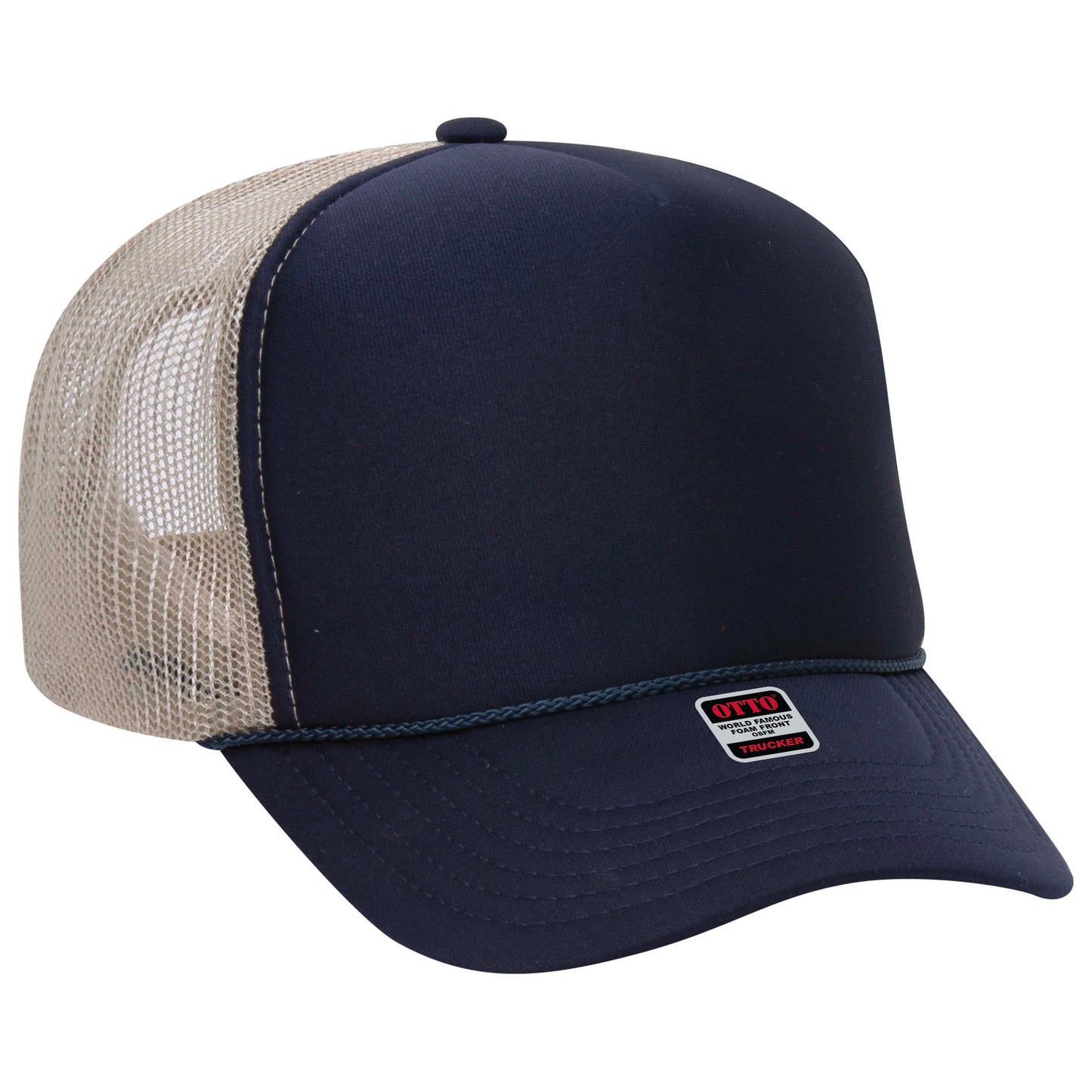 OTTO CAP 5 Panel High Crown Mesh Back Trucker Hat