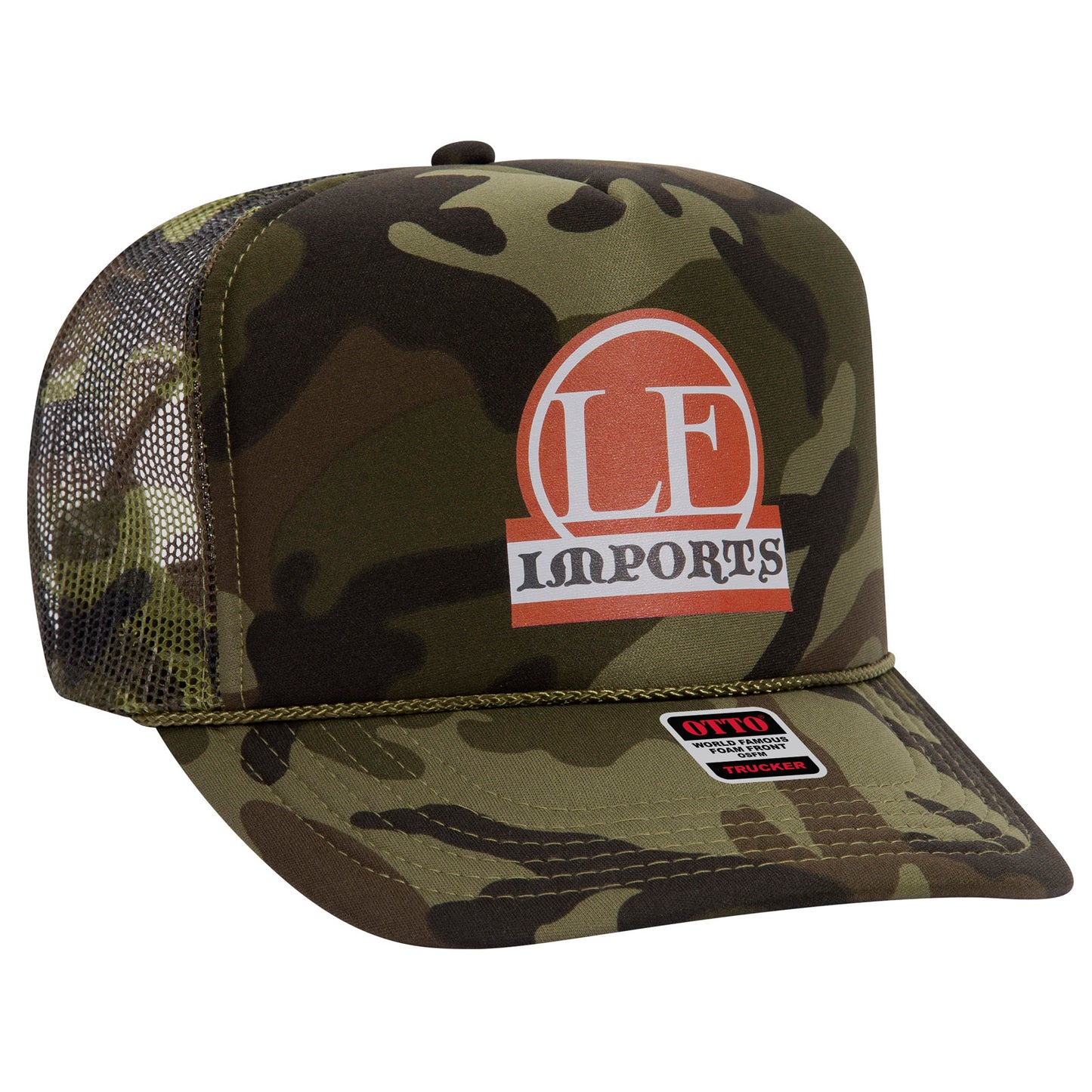 OTTO CAP 5 Panel High Crown Mesh Back Trucker Hat