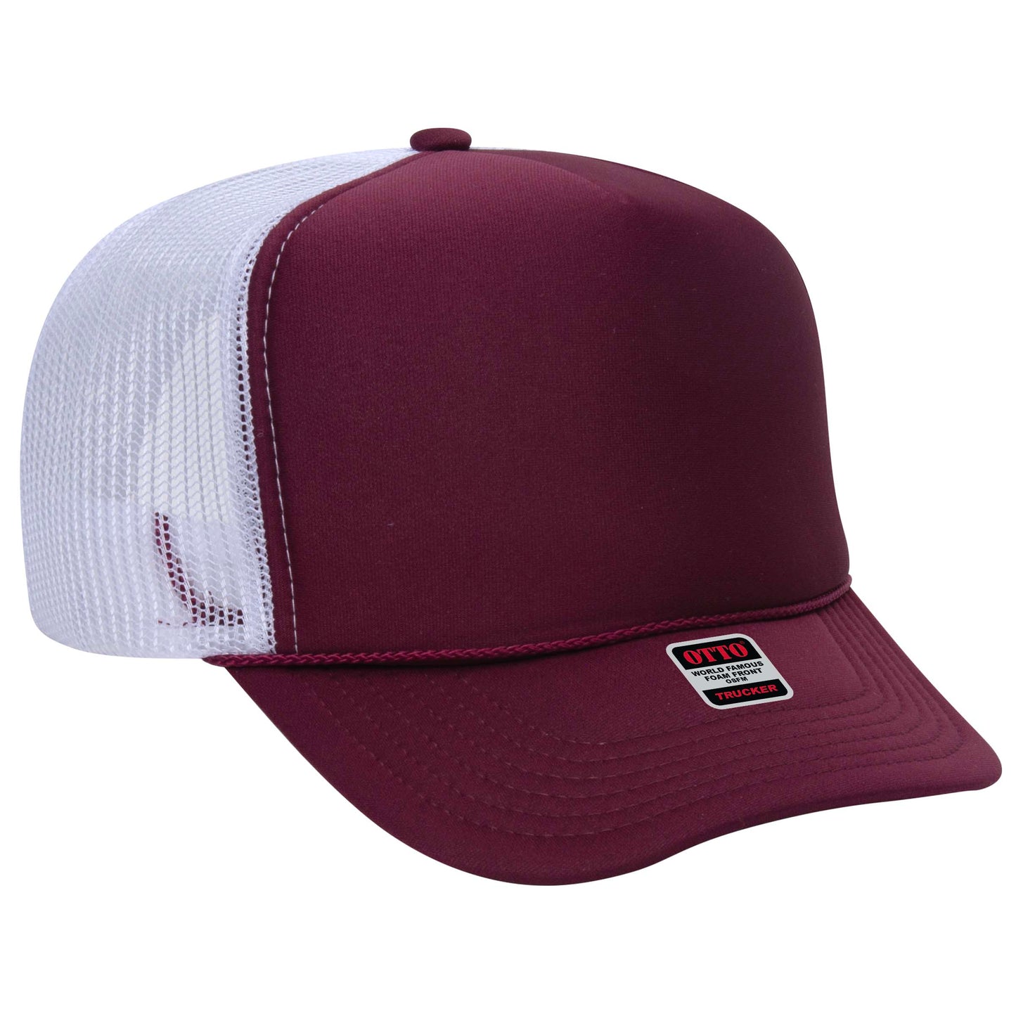 OTTO CAP 5 Panel High Crown Mesh Back Trucker Hat