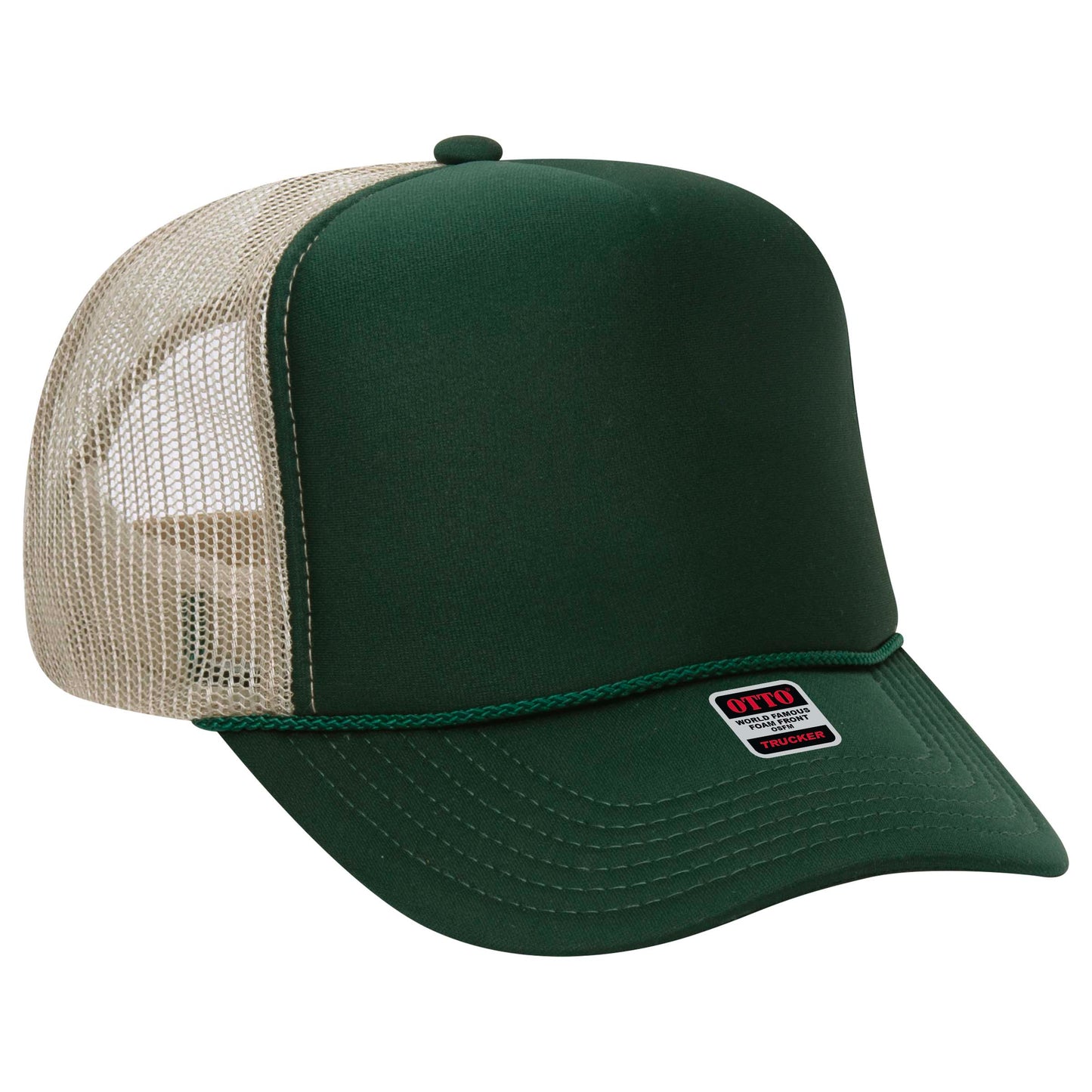 OTTO CAP 5 Panel High Crown Mesh Back Trucker Hat