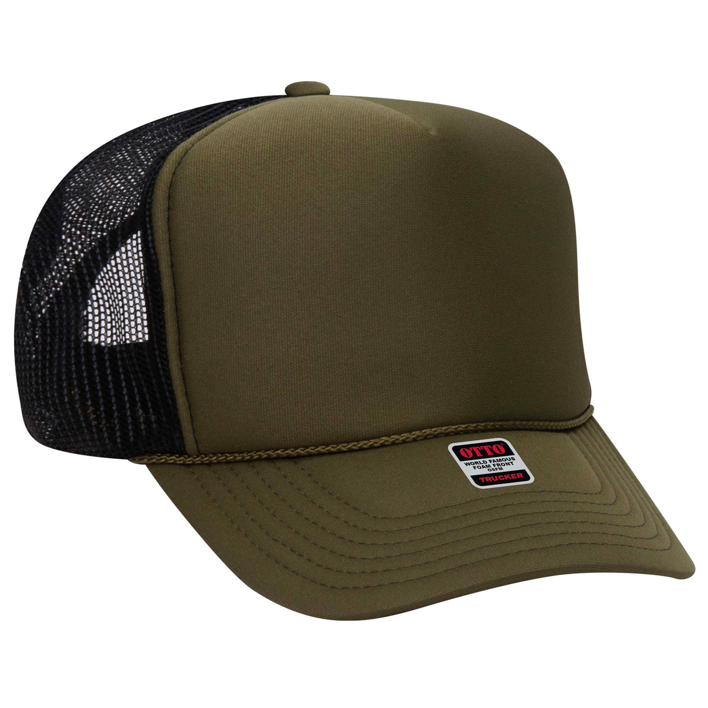 OTTO CAP 5 Panel High Crown Mesh Back Trucker Hat