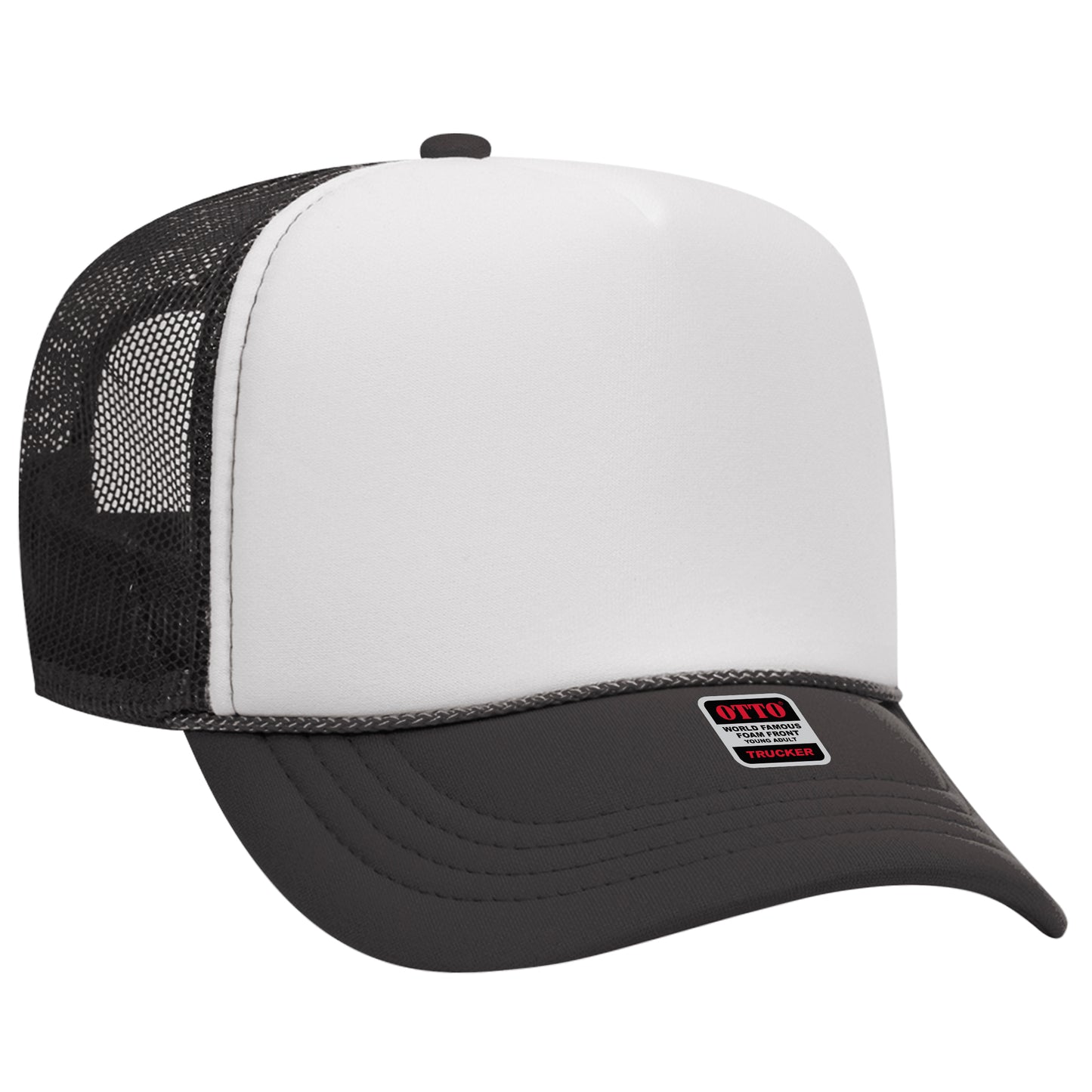 OTTO CAP 5 Panel High Crown Mesh Back Trucker Hat