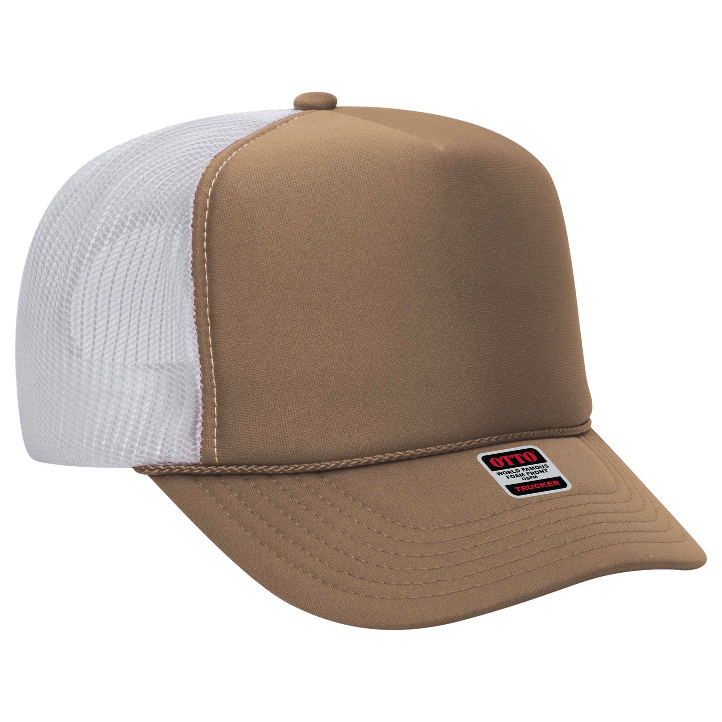 OTTO CAP 5 Panel High Crown Mesh Back Trucker Hat