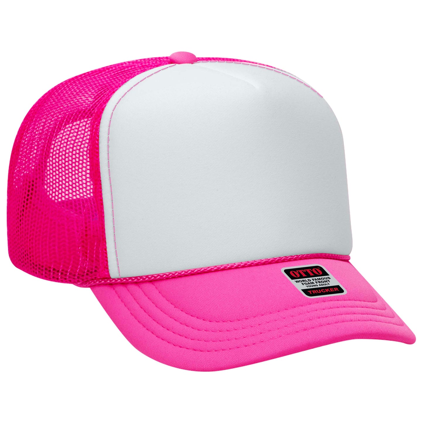OTTO CAP 5 Panel High Crown Mesh Back Trucker Hat