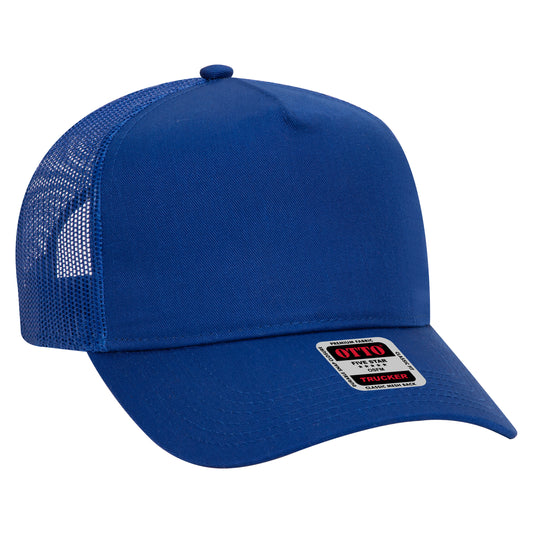 OTTO CAP 5 Panel Mid Profile Mesh Back Trucker Hat